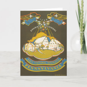 Cartão Poster de viagens vintage Para O Armário Ephrata