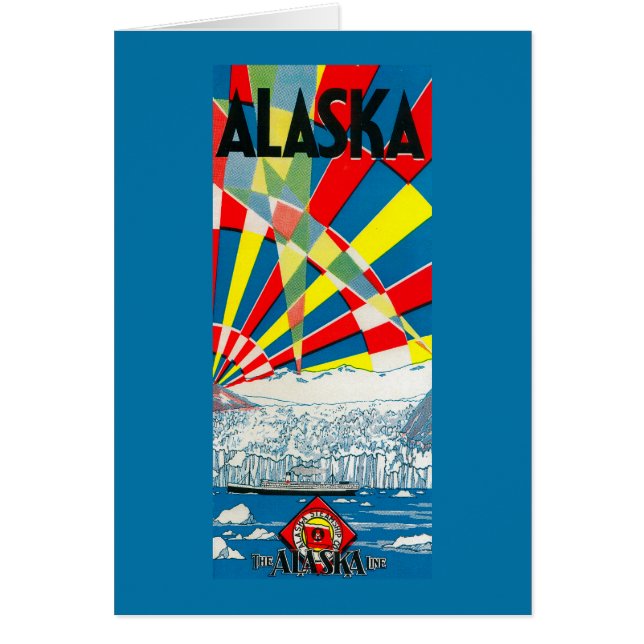 Cartão Poster do Alaska Line Steamship (Frente)