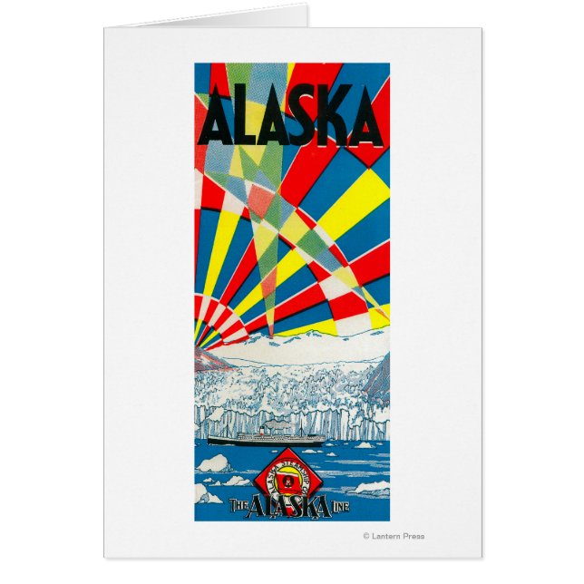 Cartão Poster do Alaska Line Steamship (Frente)
