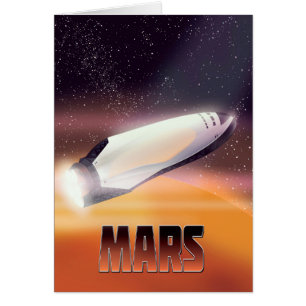 Cartão Poster do espaço de Marte
