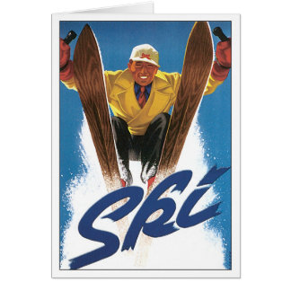 Cartão Poster do esqui da reprodução