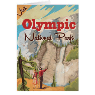 Cartão Poster do Parque Nacional olimpiadas