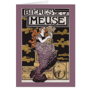 Cartão Poster do promocional de Meuse do la de Bieres de