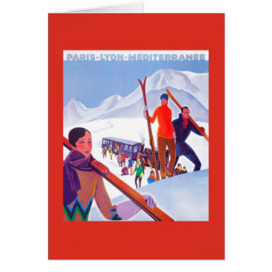 Cartão POSTER do Promocional ferroviário PLM