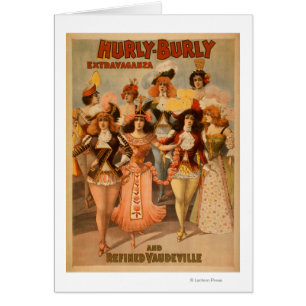 Cartão Poster do Teatro de Extravaganza Hurly Burly