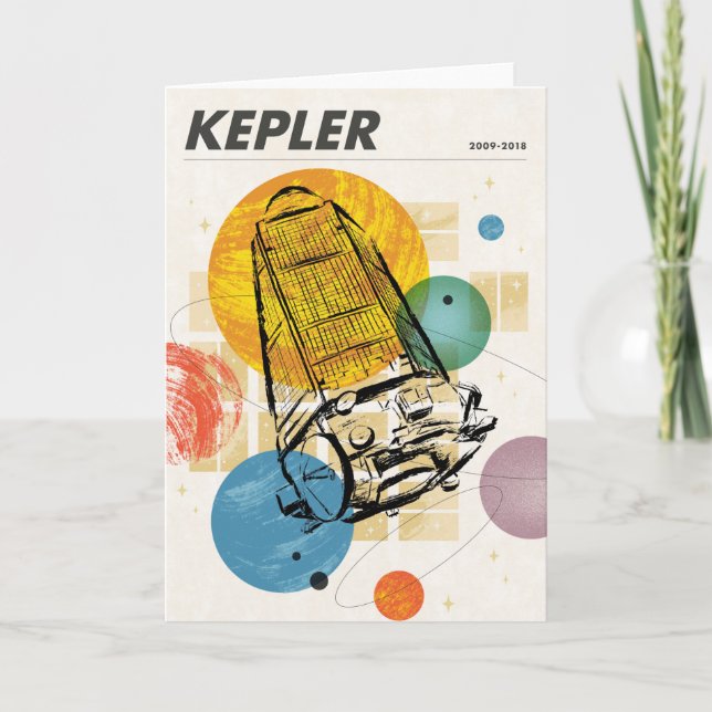 Cartão Poster do telescópio espacial Kepler. (Frente)