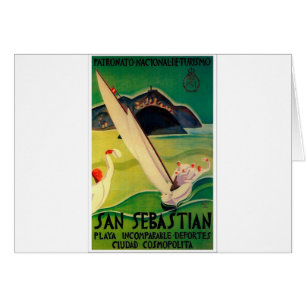 Cartão Poster Donostia San Sebastian das viagens vintage