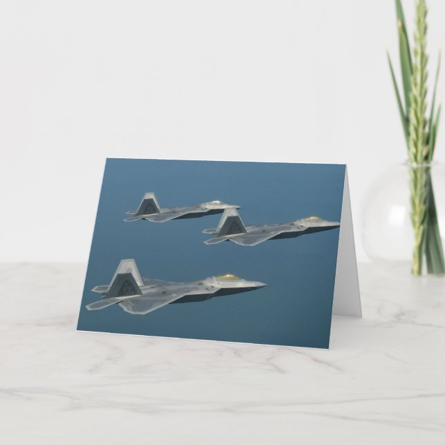 Cartão Poster dos aviões do raptor de F-22A (Frente)