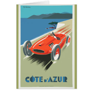 Cartão poster francês Cote d Azur