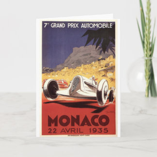 Cartão Poster Grande Prêmio de Mônaco de 1935