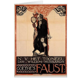 Cartão Poster histórico de Faust
