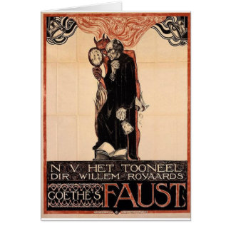 Cartão Poster histórico de Faust