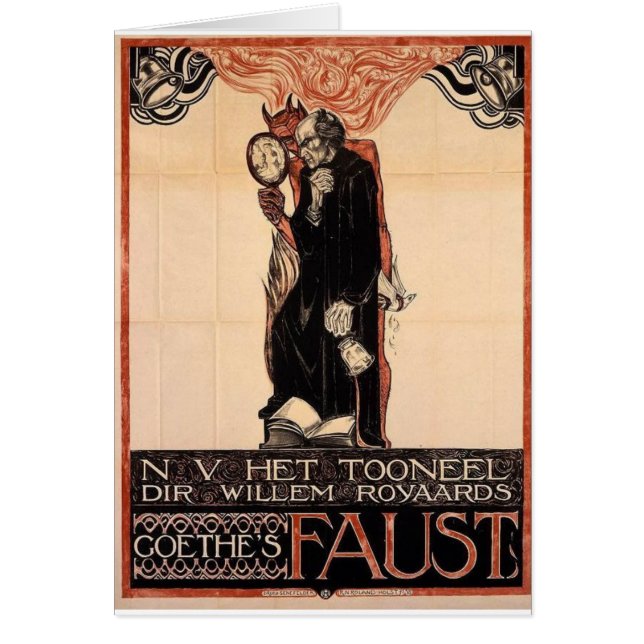 Cartão Poster histórico de Faust (Frente)
