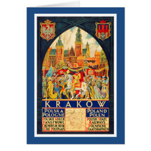 Cartão Poster polonês das viagens vintage