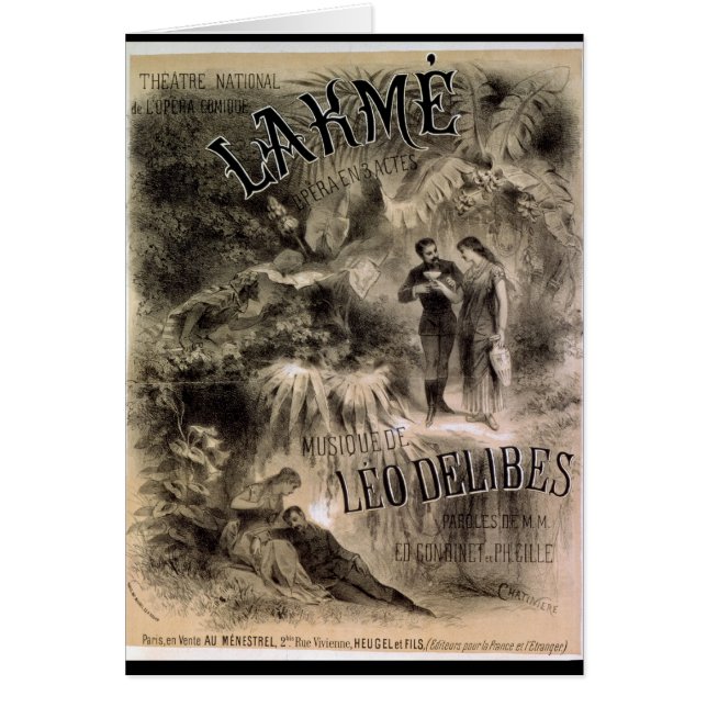 Cartão Poster publicando 'Lakme' (Frente)