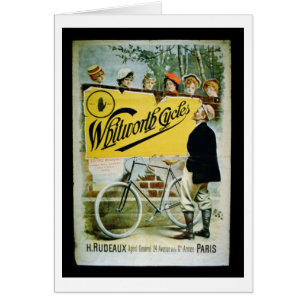 Cartão Poster publicando ‘Whitworth Cycle’, Paris (colo)