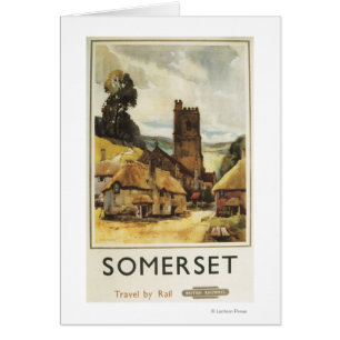 Cartão Poster Railway britânico da cena histórica da vi