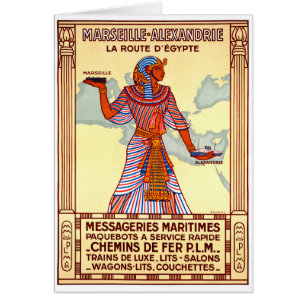 Cartão Poster restaurado Egipto das viagens vintage de