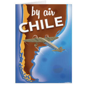 Cartão poster Viagens vintage do Chile