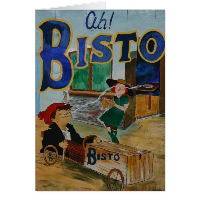 Cartão Poster vintage de Bisto (Frente)