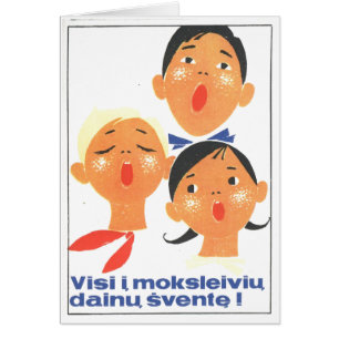 Cartão Posters da propaganda de União Soviética da guer