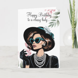 Cartão Posto Chic Noir Birthday