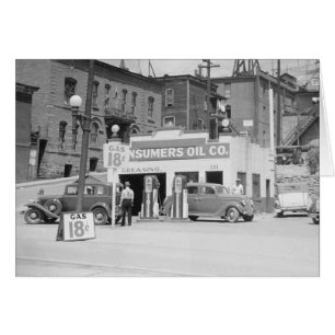 Cartão Posto de Gasolina em Montana, 1939