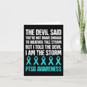 Cartão Posto em dificuldades Sensibilização do Ptsd em st