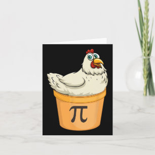 Cartão Pote De Galinha Pie Engraçado Matemática Pun Pote 