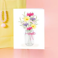 Pote de Vidro com Flores Silvestres para Mulheres 