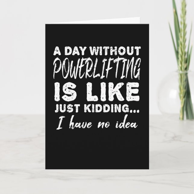 Cartão Potência de Bodybuilding Dizendo Presente (Frente)