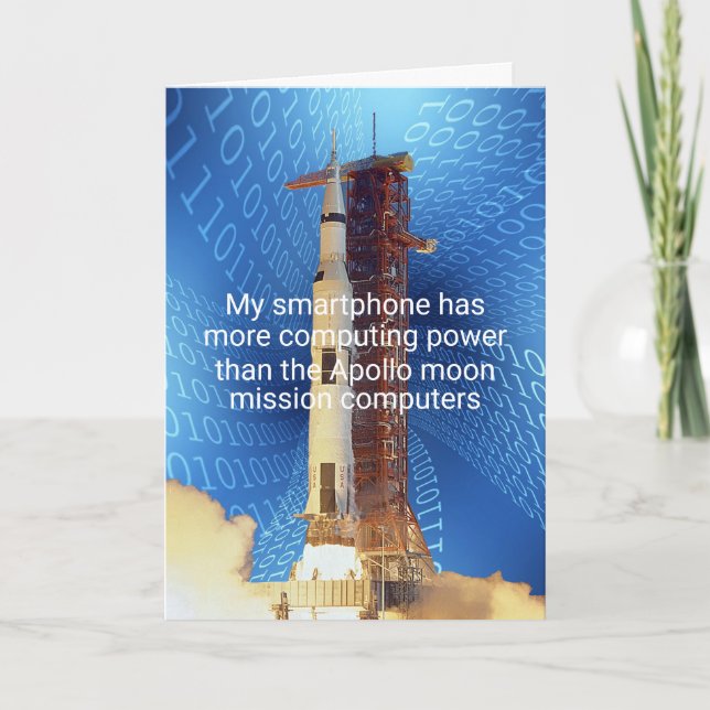 Cartão Potência informática de Apollo 11 (Frente)