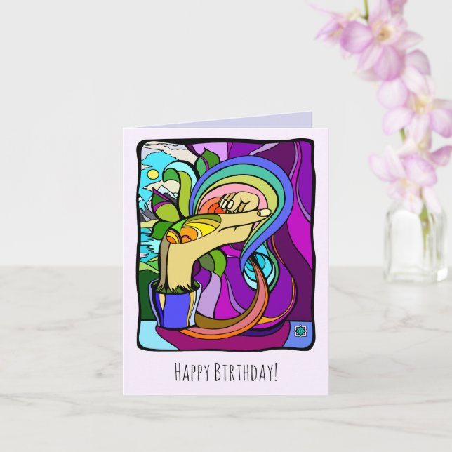 Cartão Potencial enraizado (Orquídea)