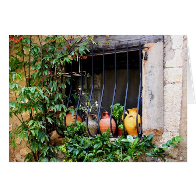 Cartão Potes de janela II (Frente Horizontal)