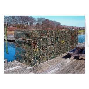 Cartão Potes de lagosta, porto de York, Maine