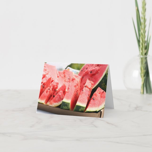 Cartão Potluck Watermelon (Frente)