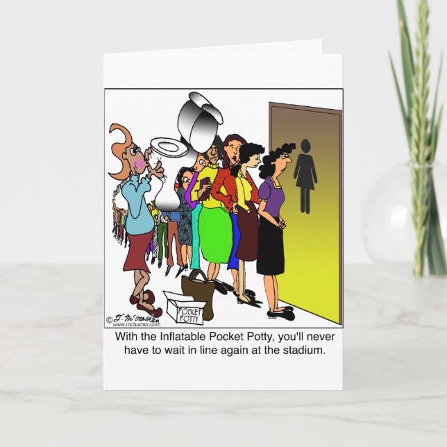 Cartão Potty inflável do bolso (Frente)