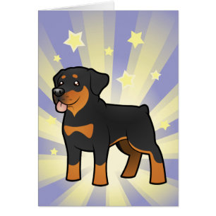 Cartão Pouca estrela Rottweiler