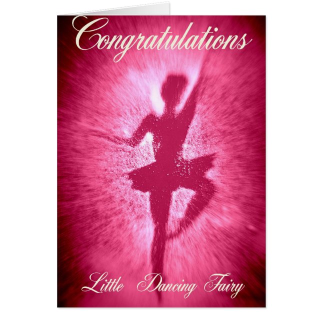 Cartão Pouca fada da dança (Frente)