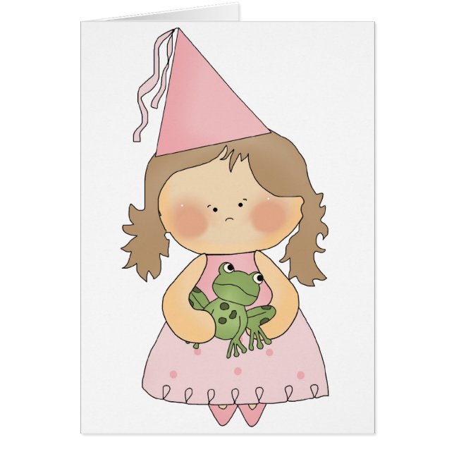 Cartão Pouca princesa do rosa Pastel (Frente)