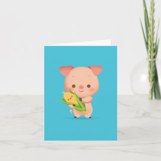 Cartão Pouco Notecard leitão