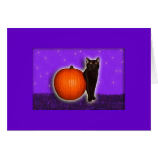 Cartão Pouco preto e abóbora