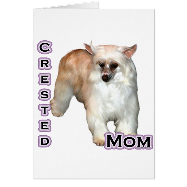 Cartão Powderpuff Crested Mãe 4 (Frente)