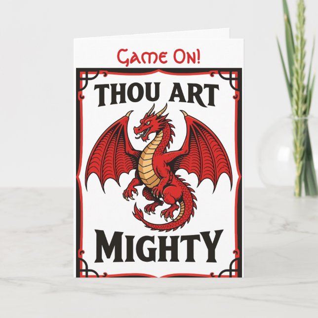 Cartão Power in Defense Rugby Red Dragon (Frente)