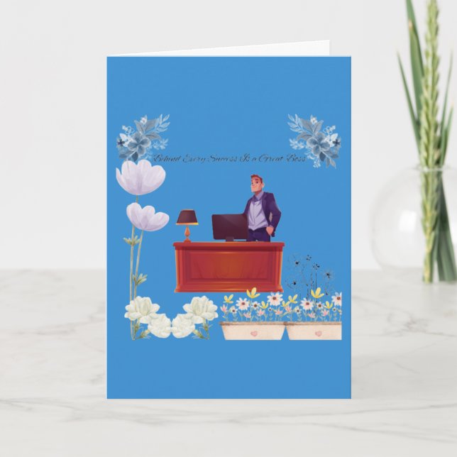 Cartão Power of leadership cerulean (Frente)