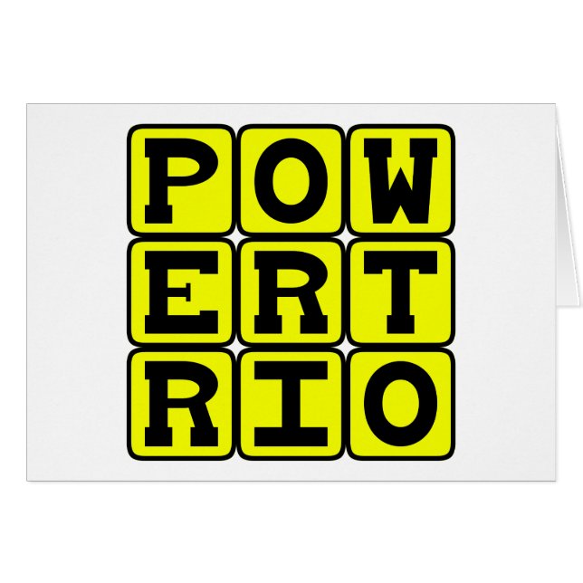 Cartão Power Trio, Gênero Musical (Frente Horizontal)