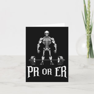 Cartão Pr Ou Er Skeleton Engraçado Gym Bodybuil