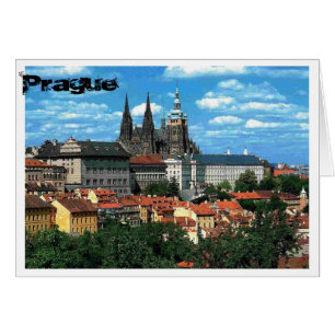 Cartão Praga no azul
