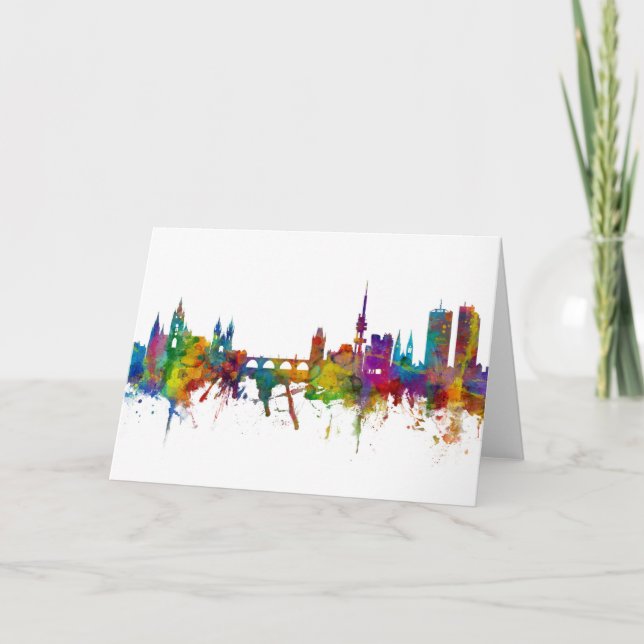 Cartão Praga (Praha) República Checa Skyline (Frente)