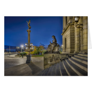 Cartão Praga Rudolfinum à Noite